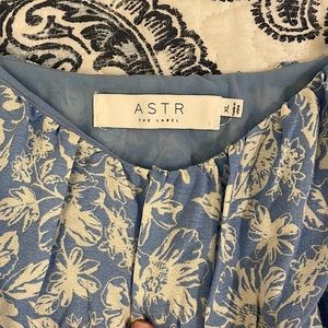 PUFF SLV MINI DRESS
 
BLUE-IVORY FLORAL, Size X-Large